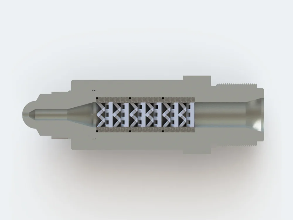 Static-Mixer-Nozzle - Ακροφύσιο στατικής ανάμειξης τήγματος
